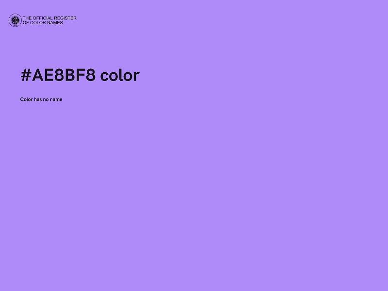 #AE8BF8 color image