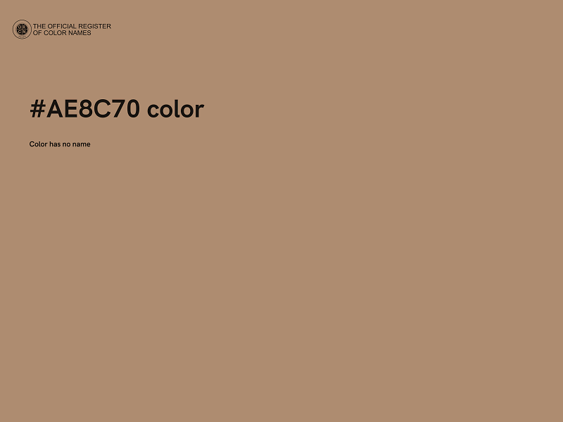 #AE8C70 color image