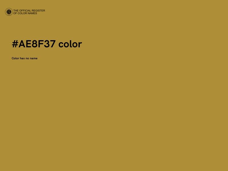 #AE8F37 color image