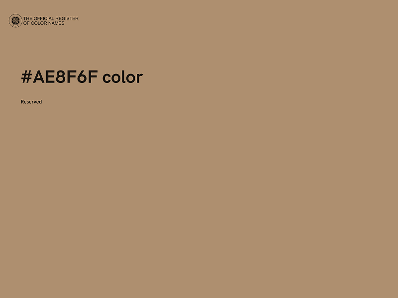#AE8F6F color image