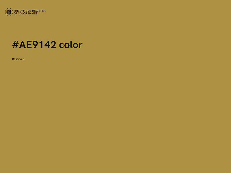#AE9142 color image