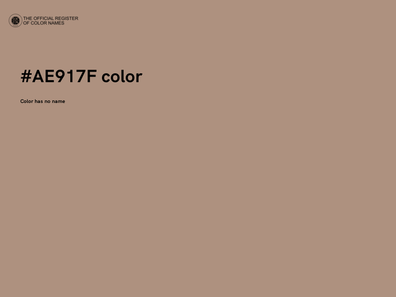 #AE917F color image