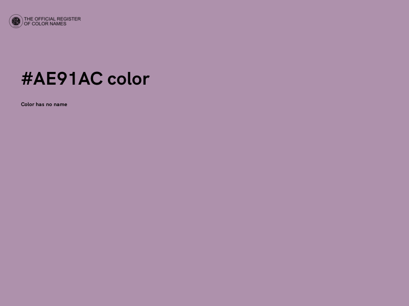 #AE91AC color image