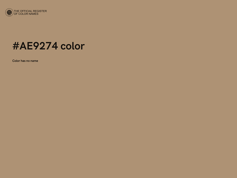#AE9274 color image