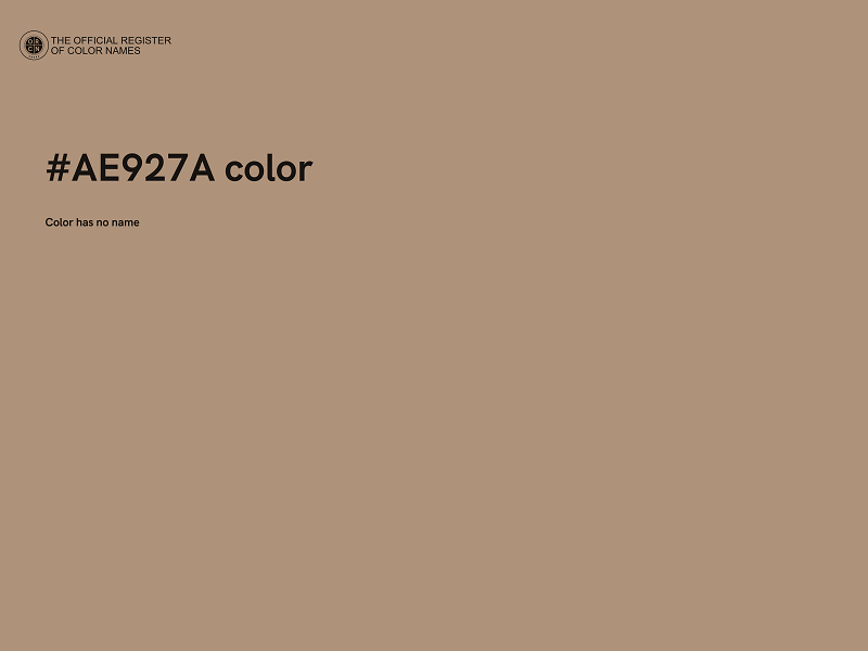 #AE927A color image