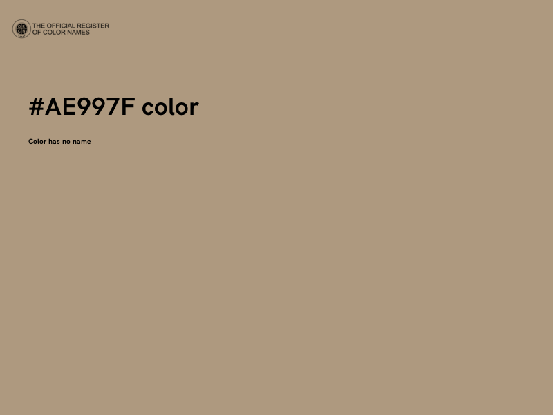 #AE997F color image