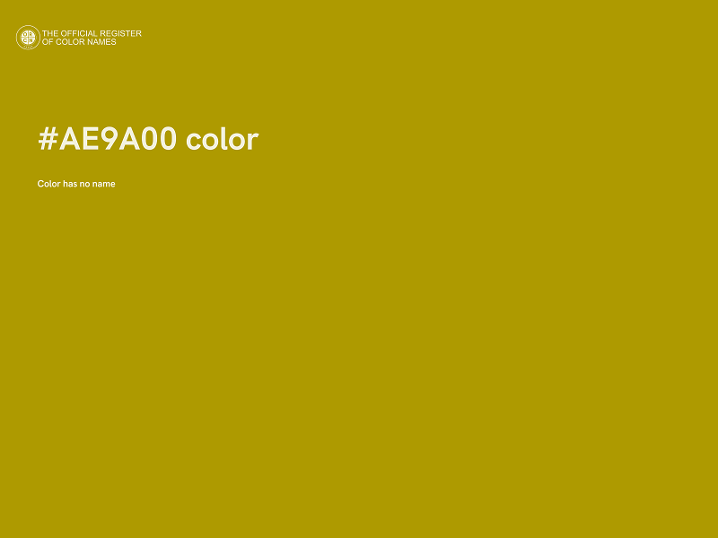 #AE9A00 color image
