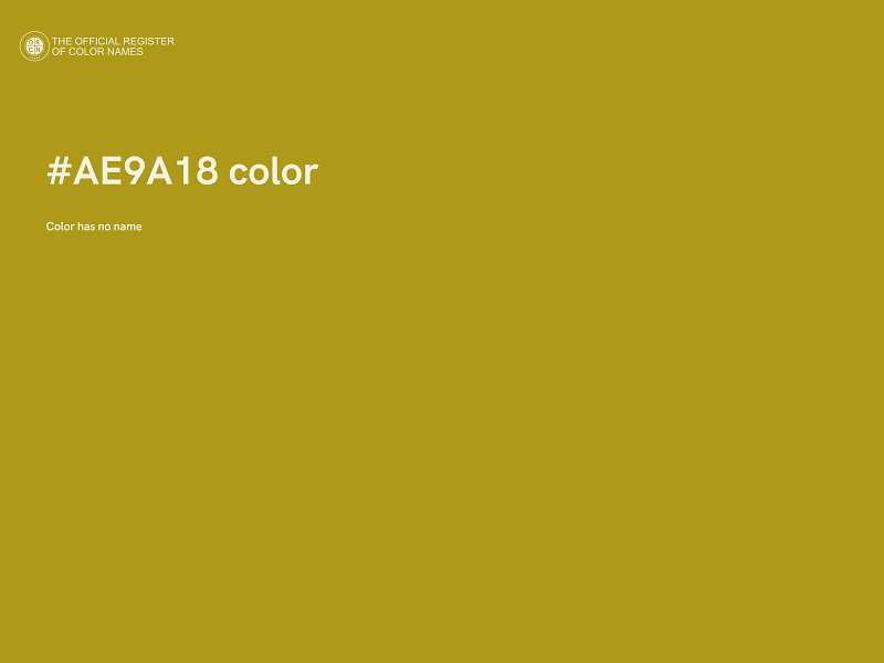 #AE9A18 color image