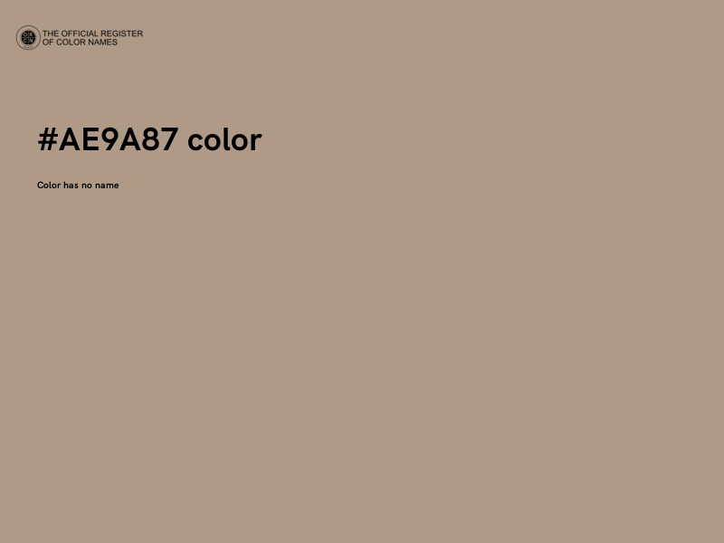 #AE9A87 color image