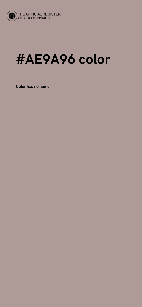 #AE9A96 color image