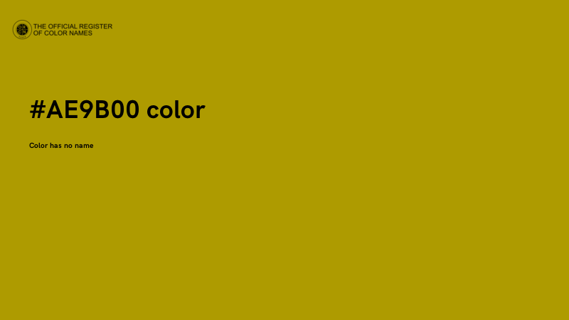 #AE9B00 color image