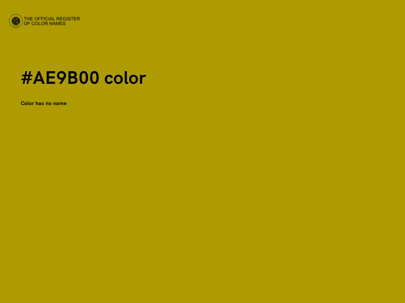 #AE9B00 color image