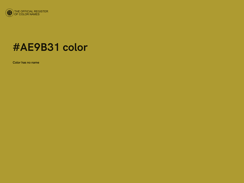 #AE9B31 color image