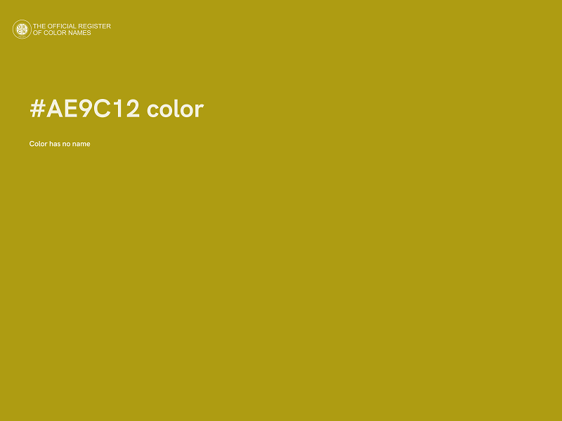 #AE9C12 color image