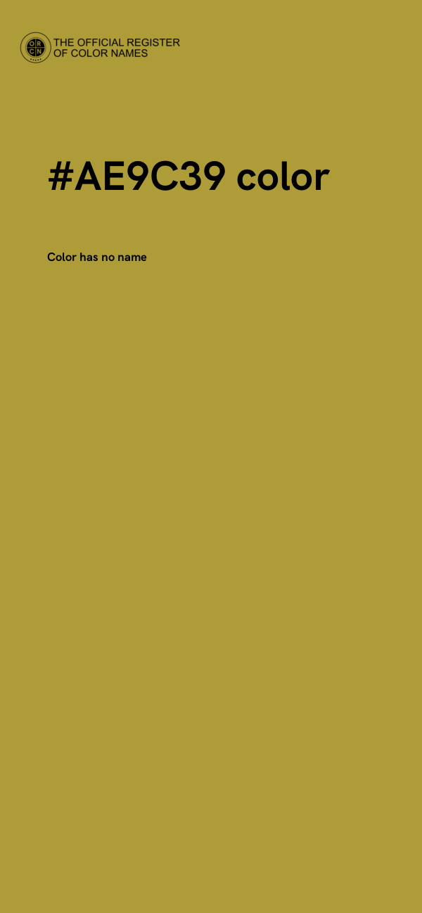 #AE9C39 color image