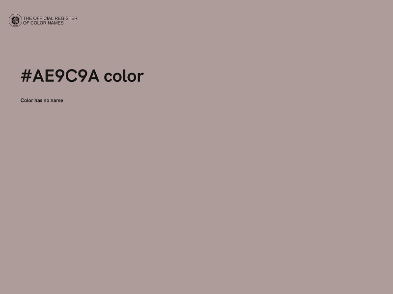 #AE9C9A color image