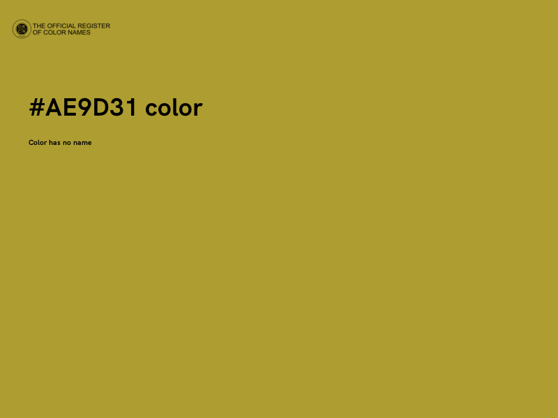 #AE9D31 color image