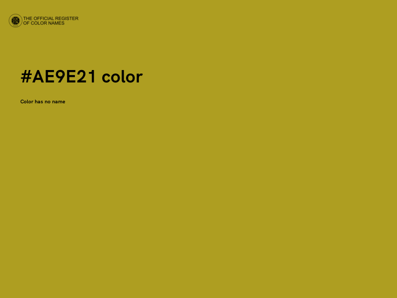 #AE9E21 color image