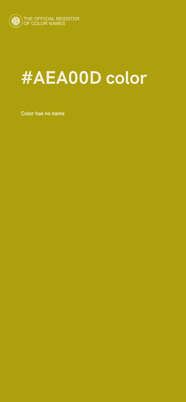 #AEA00D color image
