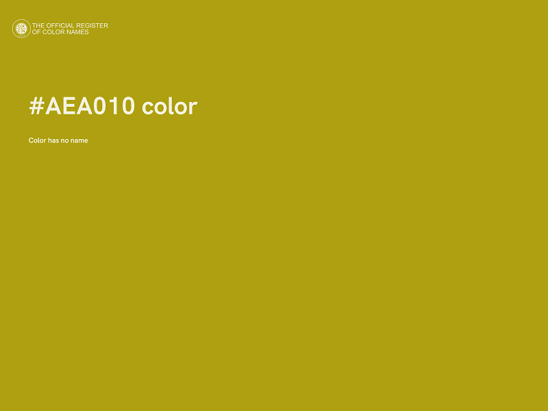 #AEA010 color image