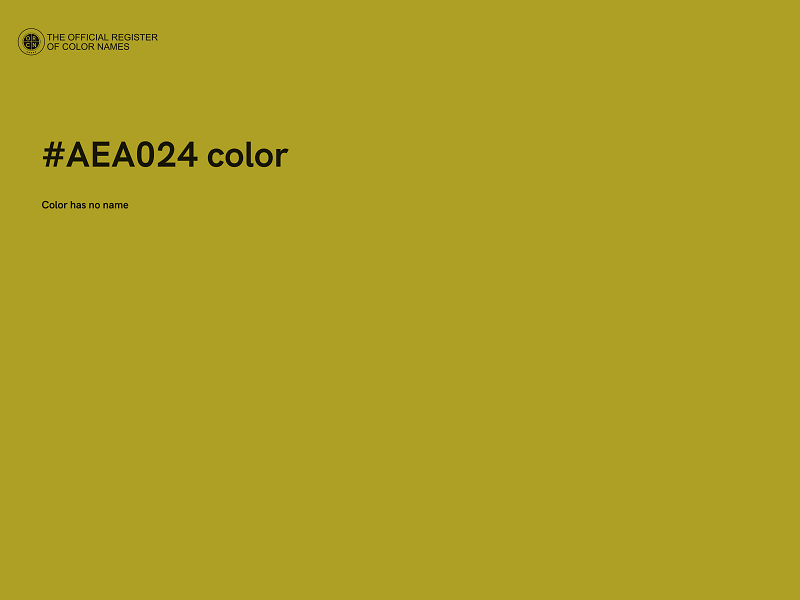 #AEA024 color image