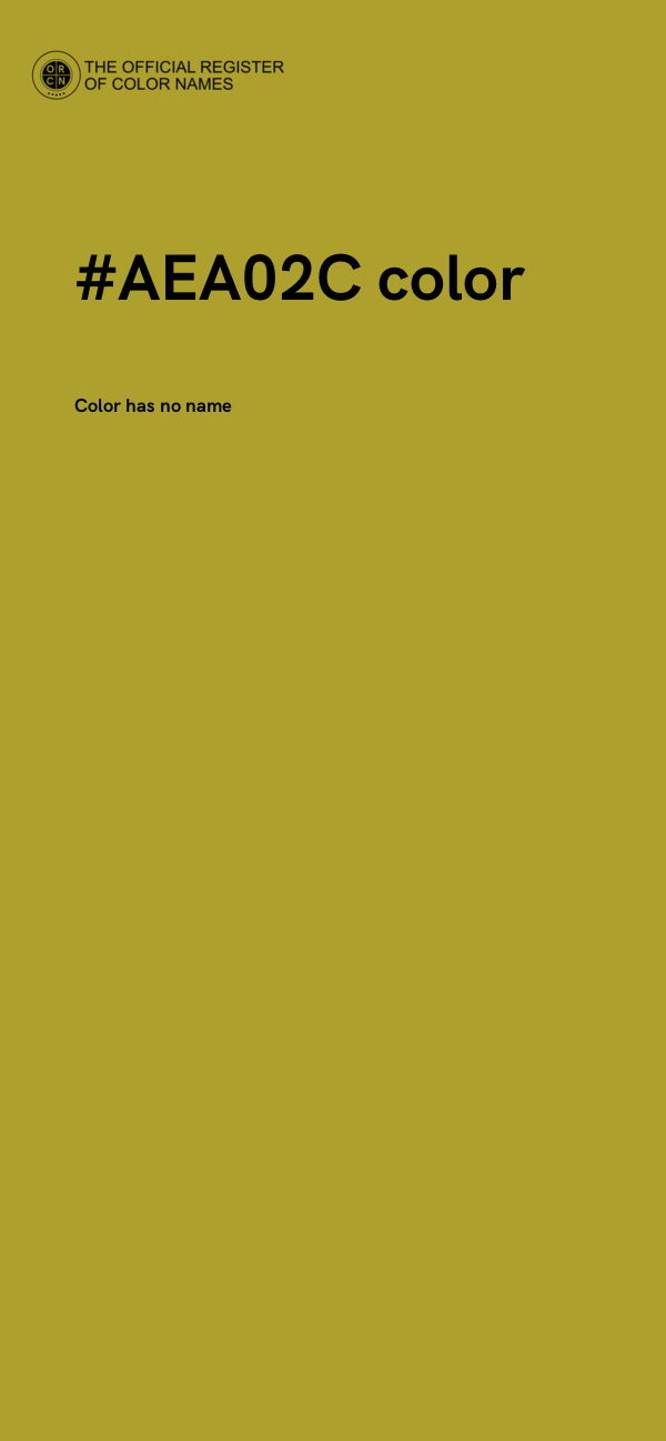 #AEA02C color image