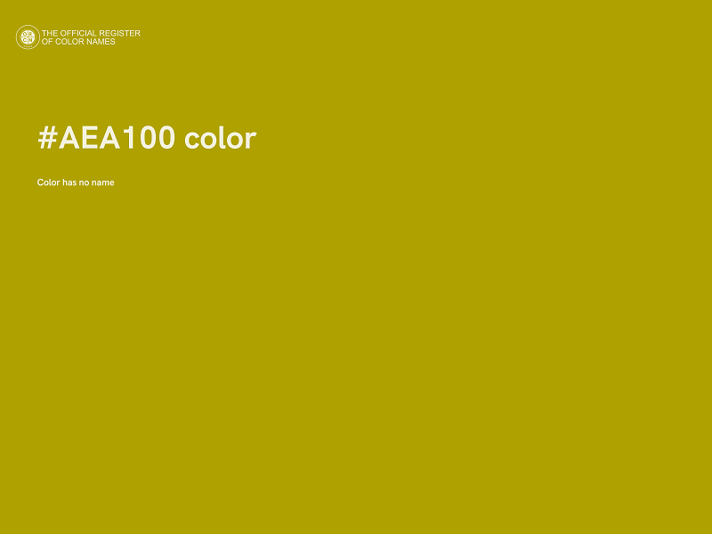 #AEA100 color image