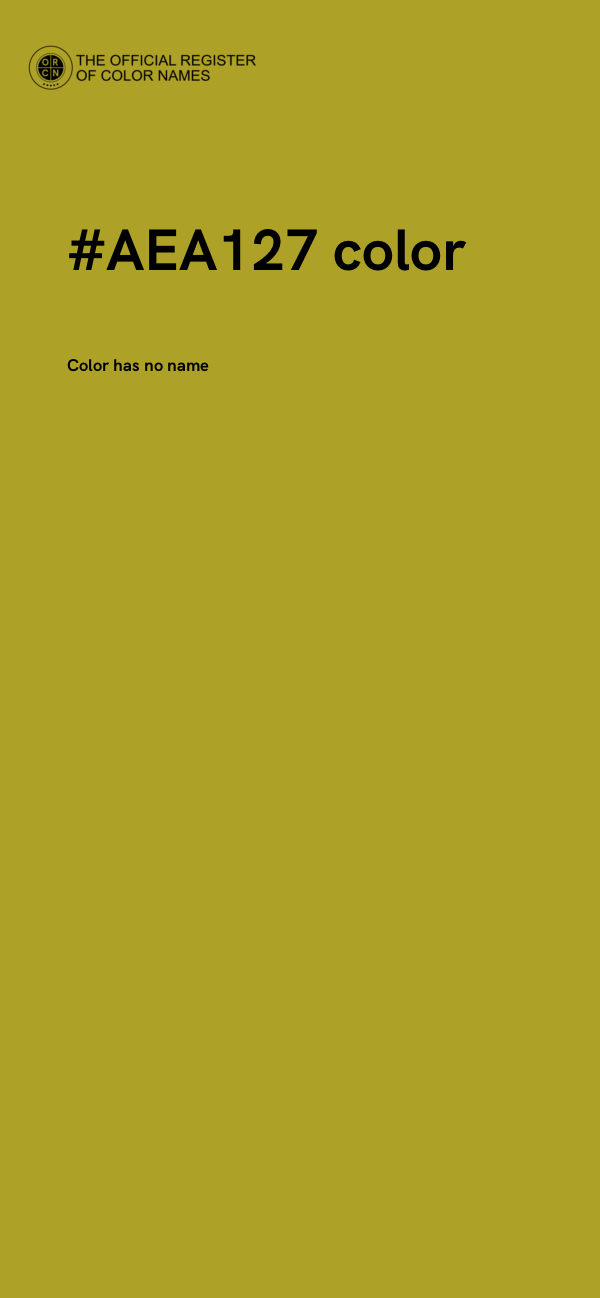 #AEA127 color image