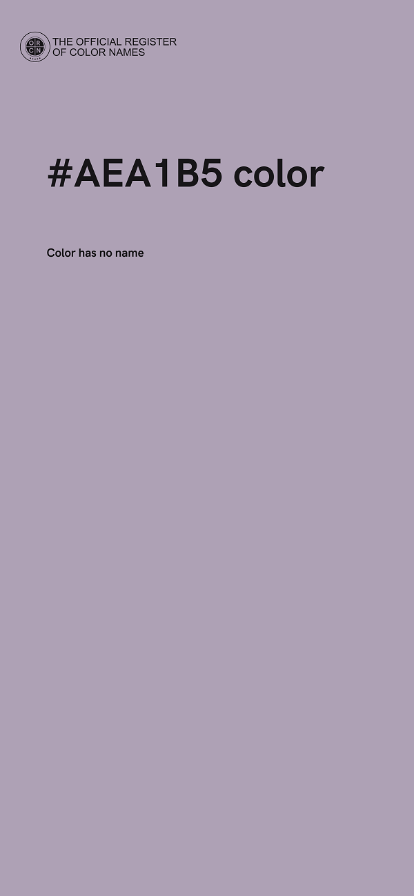 #AEA1B5 color image