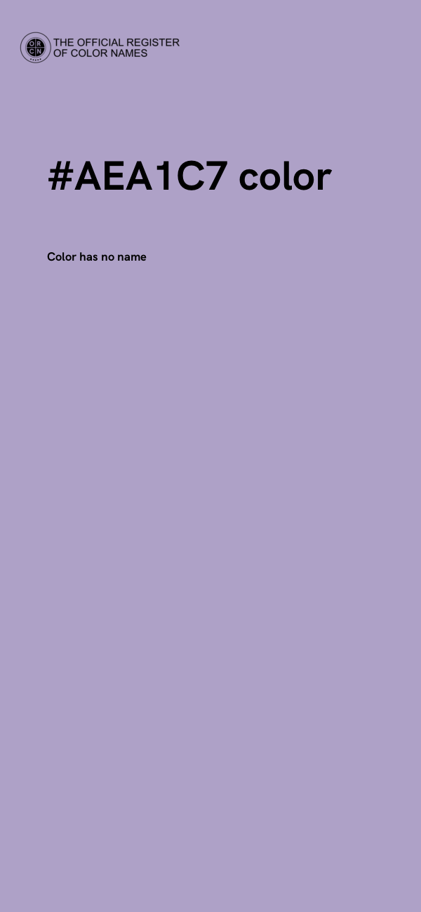 #AEA1C7 color image