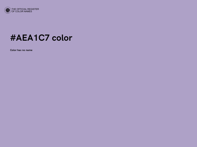 #AEA1C7 color image