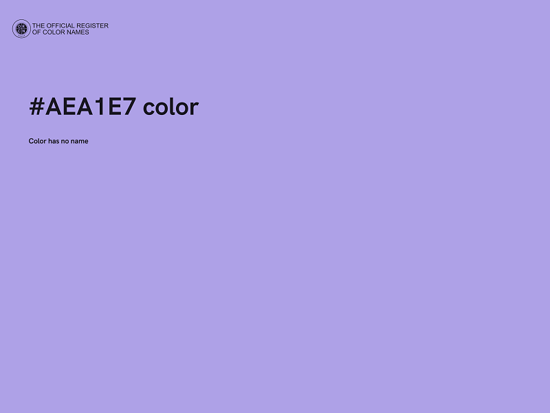 #AEA1E7 color image