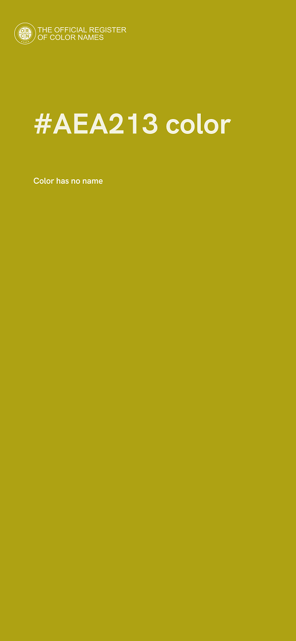 #AEA213 color image