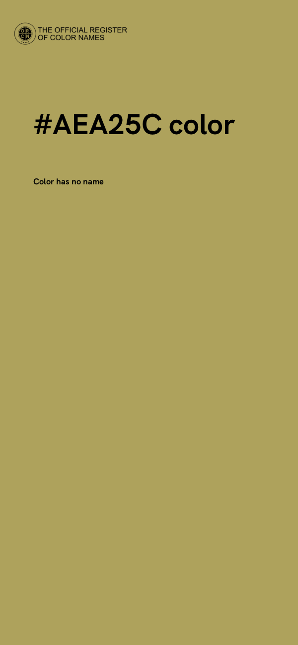 #AEA25C color image
