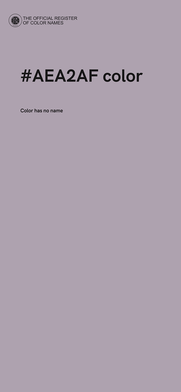 #AEA2AF color image