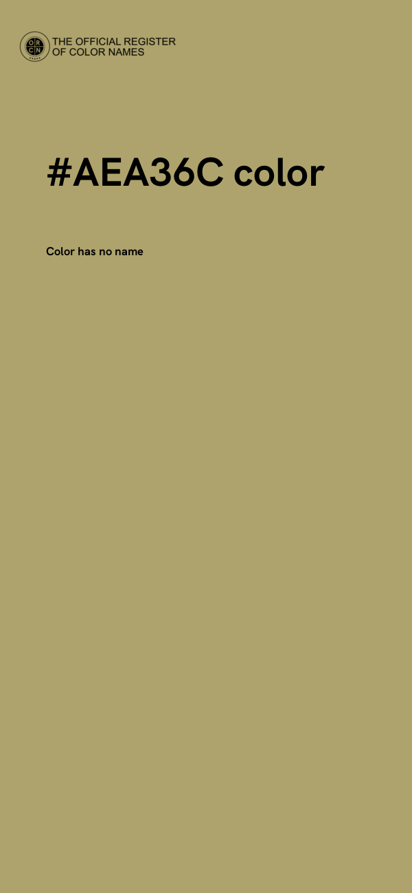 #AEA36C color image
