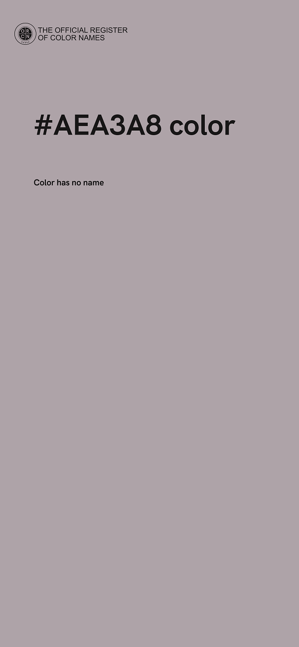 #AEA3A8 color image