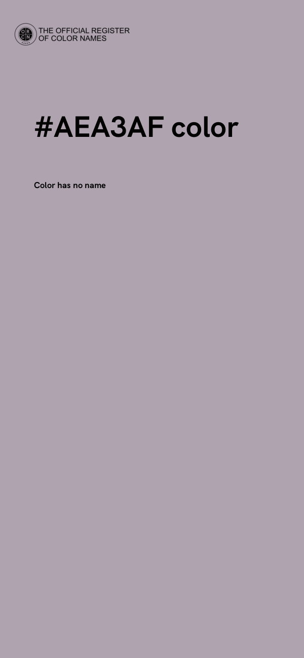 #AEA3AF color image