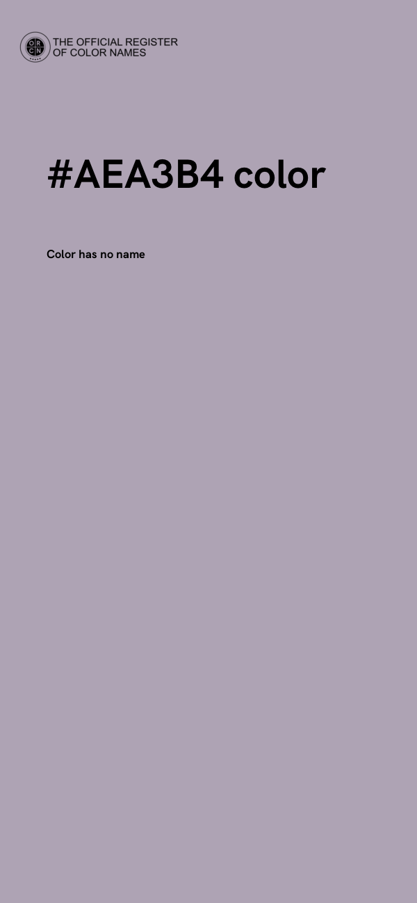 #AEA3B4 color image