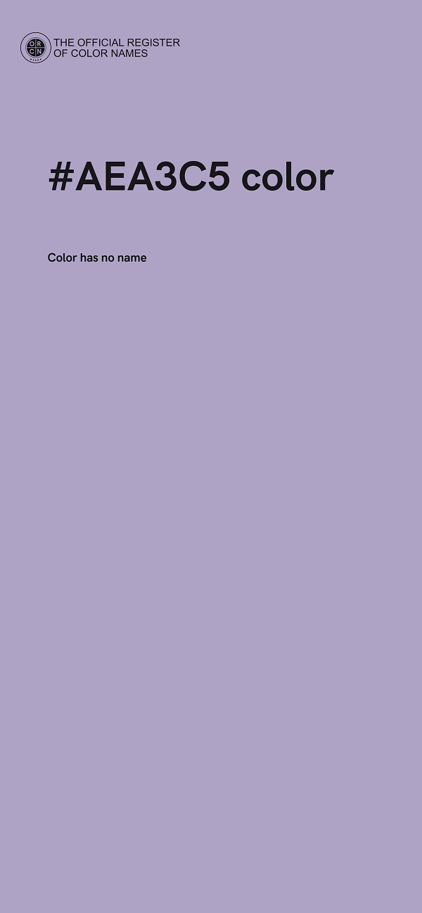 #AEA3C5 color image