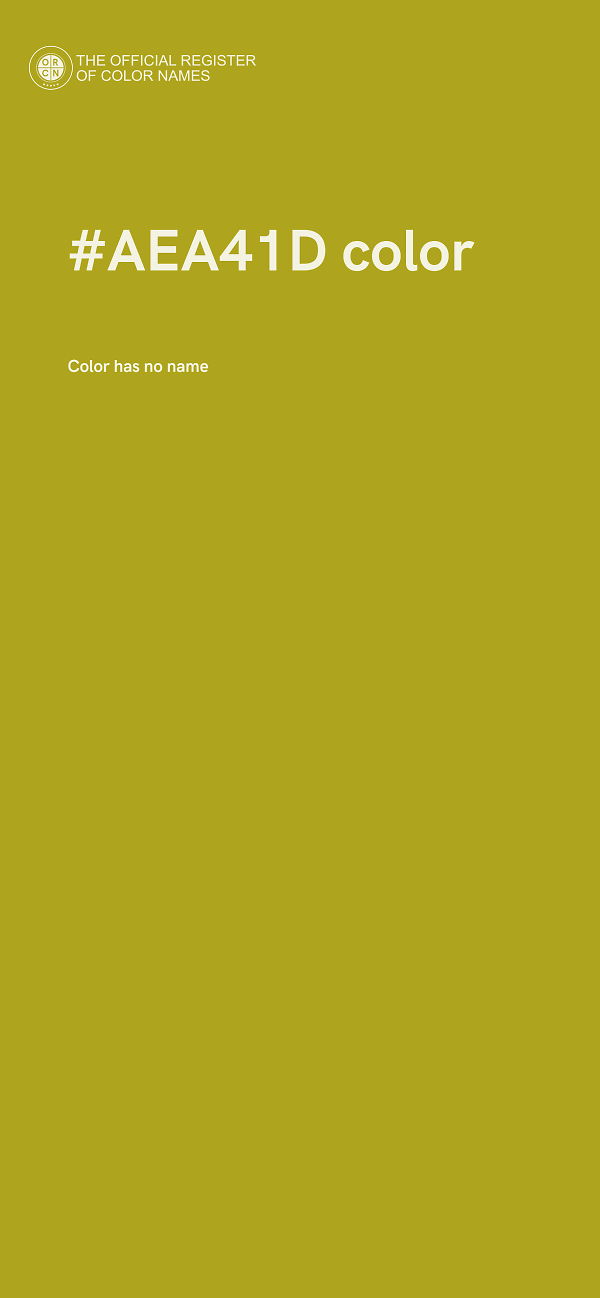 #AEA41D color image