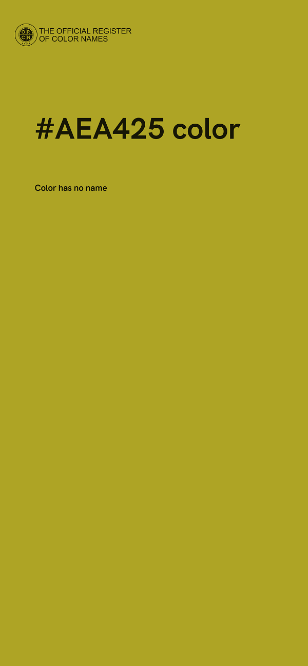 #AEA425 color image