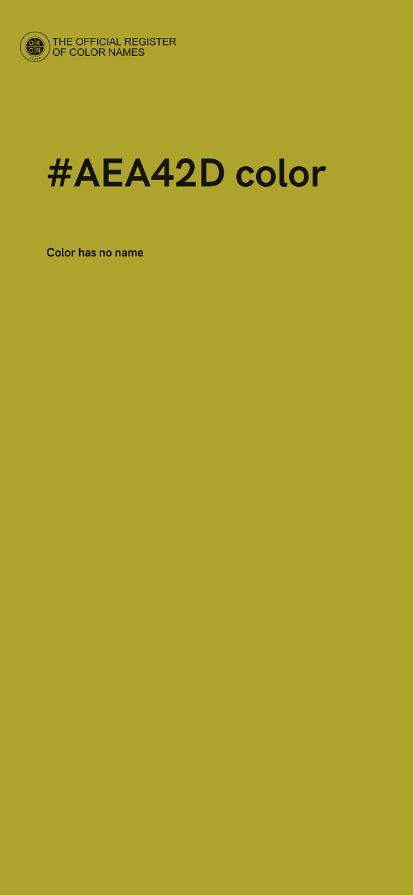 #AEA42D color image