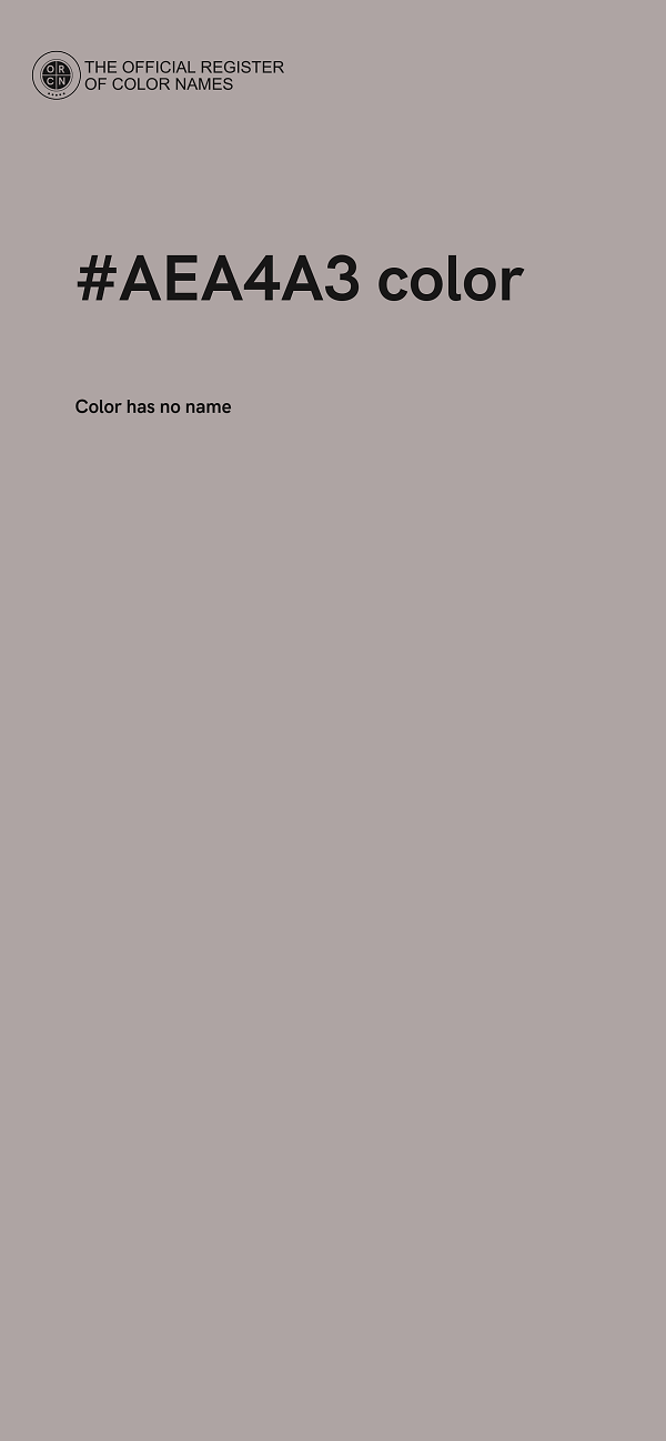 #AEA4A3 color image