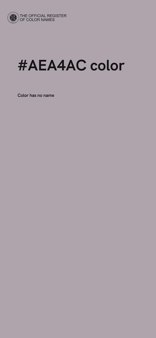 #AEA4AC color image