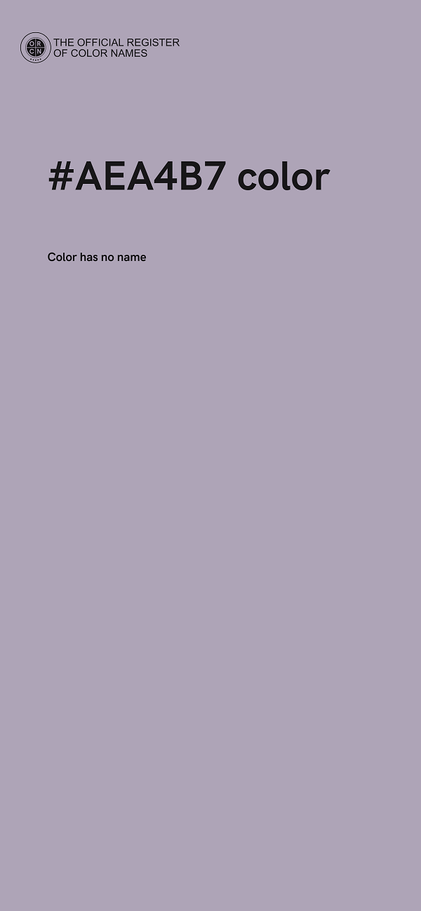#AEA4B7 color image