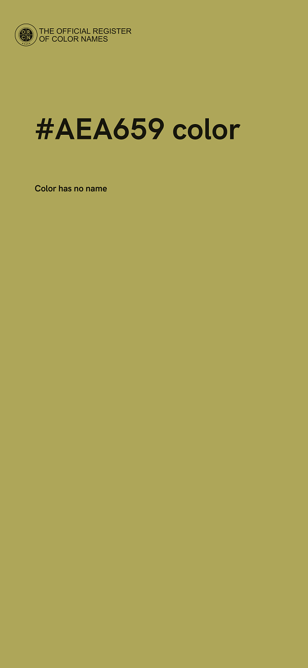 #AEA659 color image