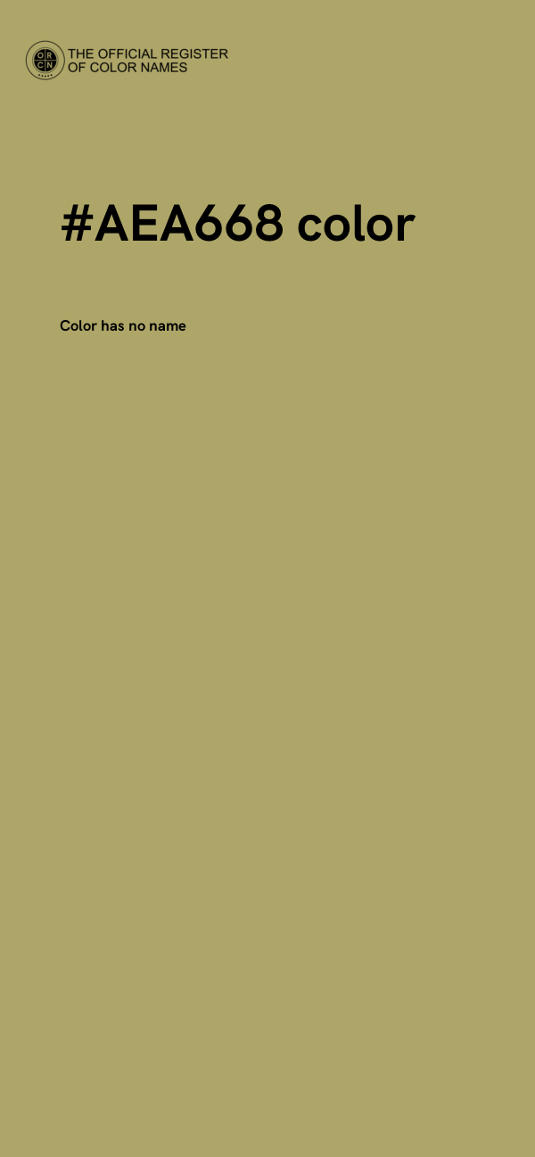 #AEA668 color image