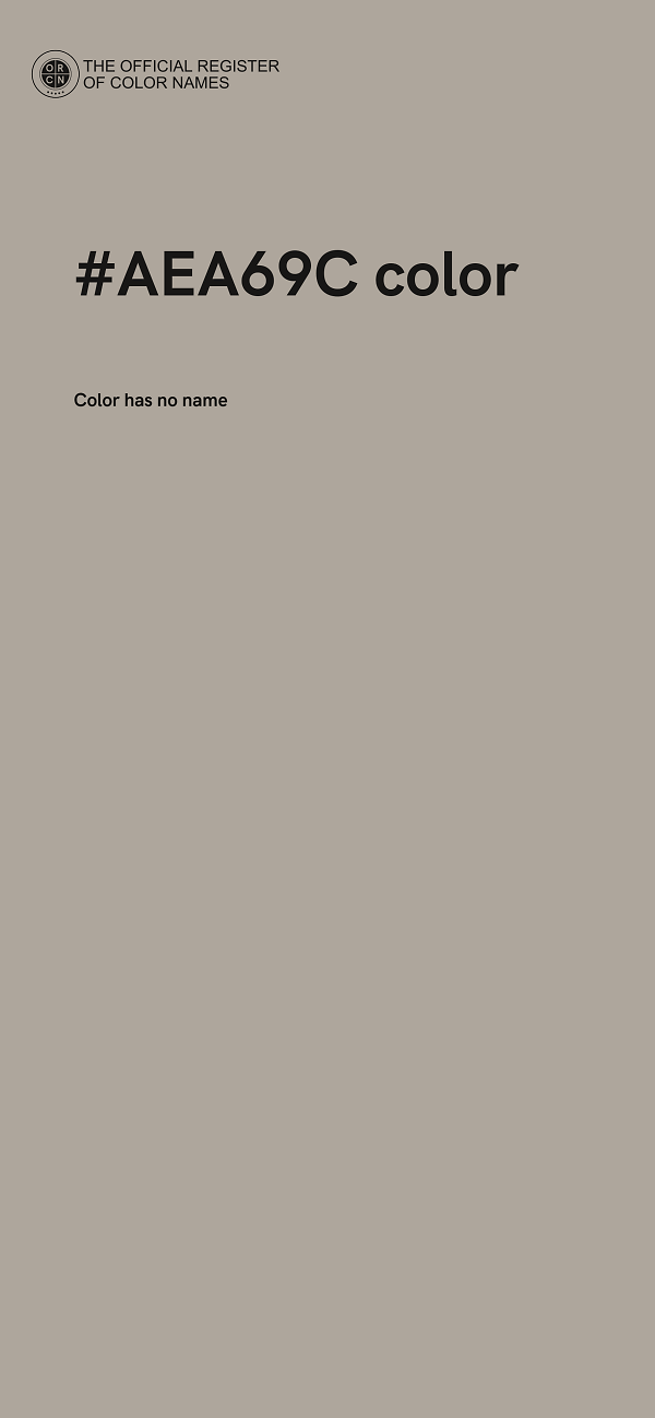 #AEA69C color image