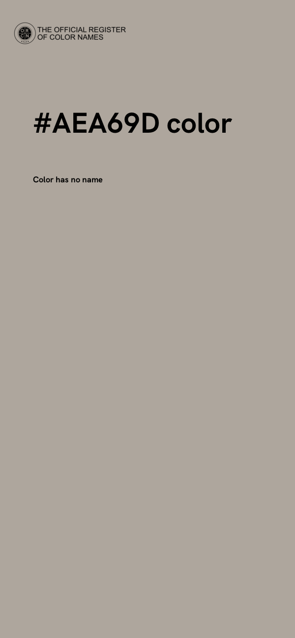 #AEA69D color image